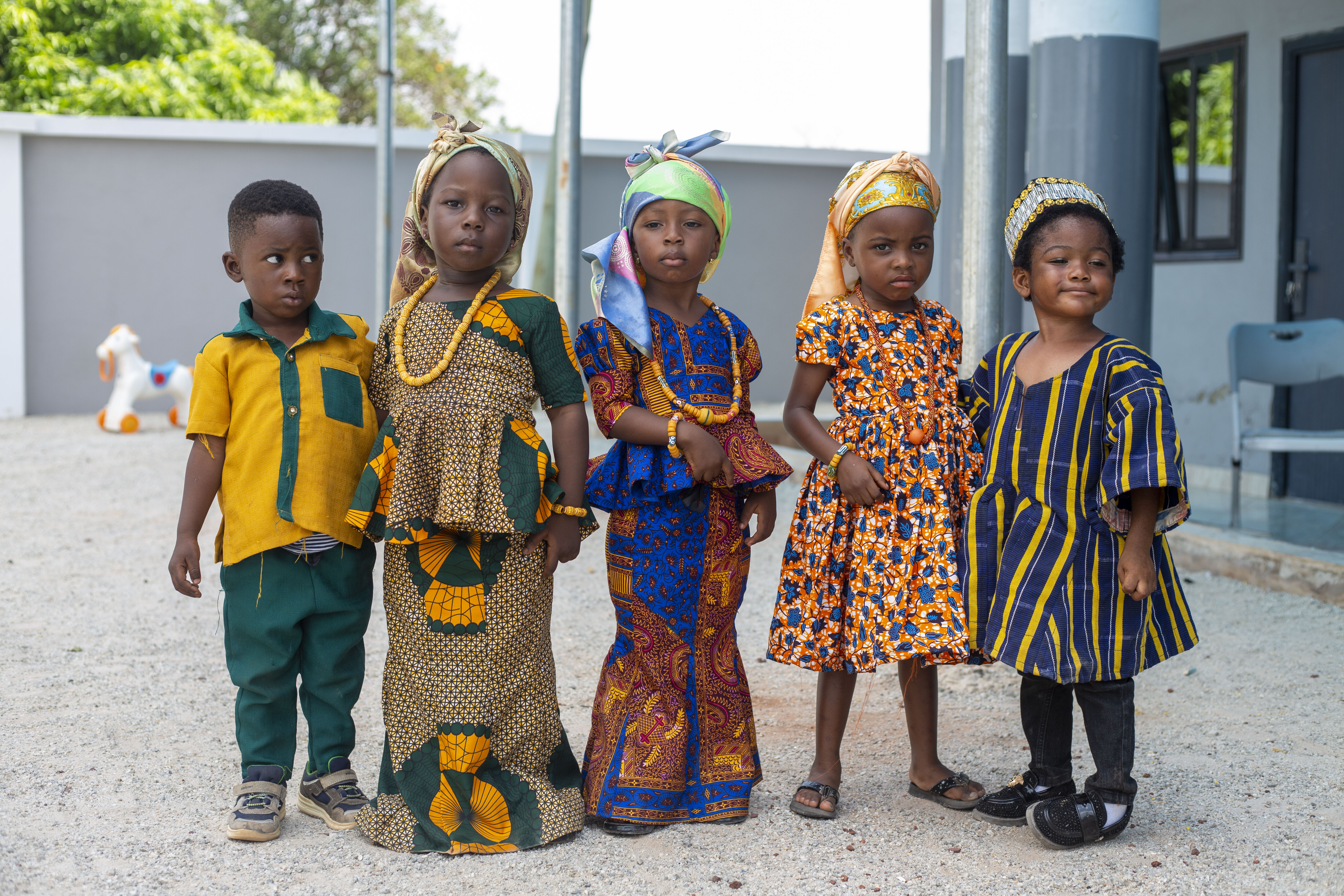 Student with the class teach on the Ghana month day 3
